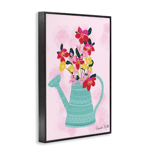 Stupell Industries Local Flora in Watering Can Framed Giclée Wall Art